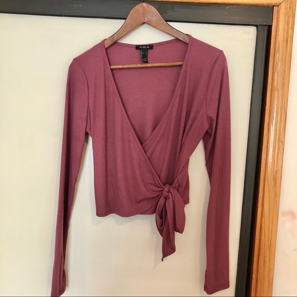 Forever 21 Tops - Forever 21 Wrap Long Sleeve